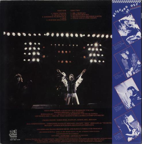 Ozzy Osbourne Blizzard Of Ozz + Obi Japanese vinyl LP album